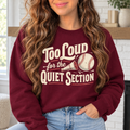 Too Loud for the Quiet Section boutique modeled mockup