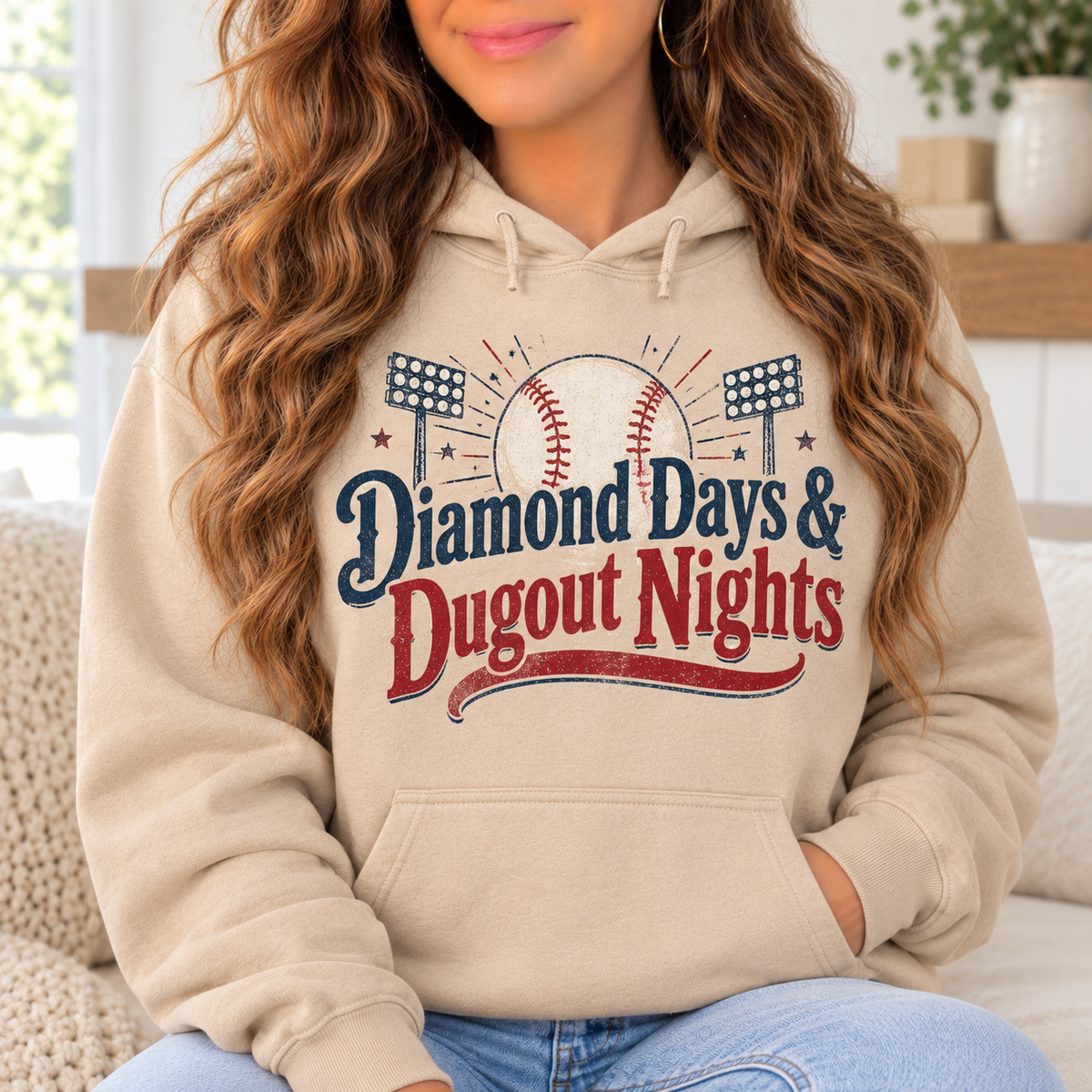 Diamond Days & Dugout Nights boutique modeled mockup
