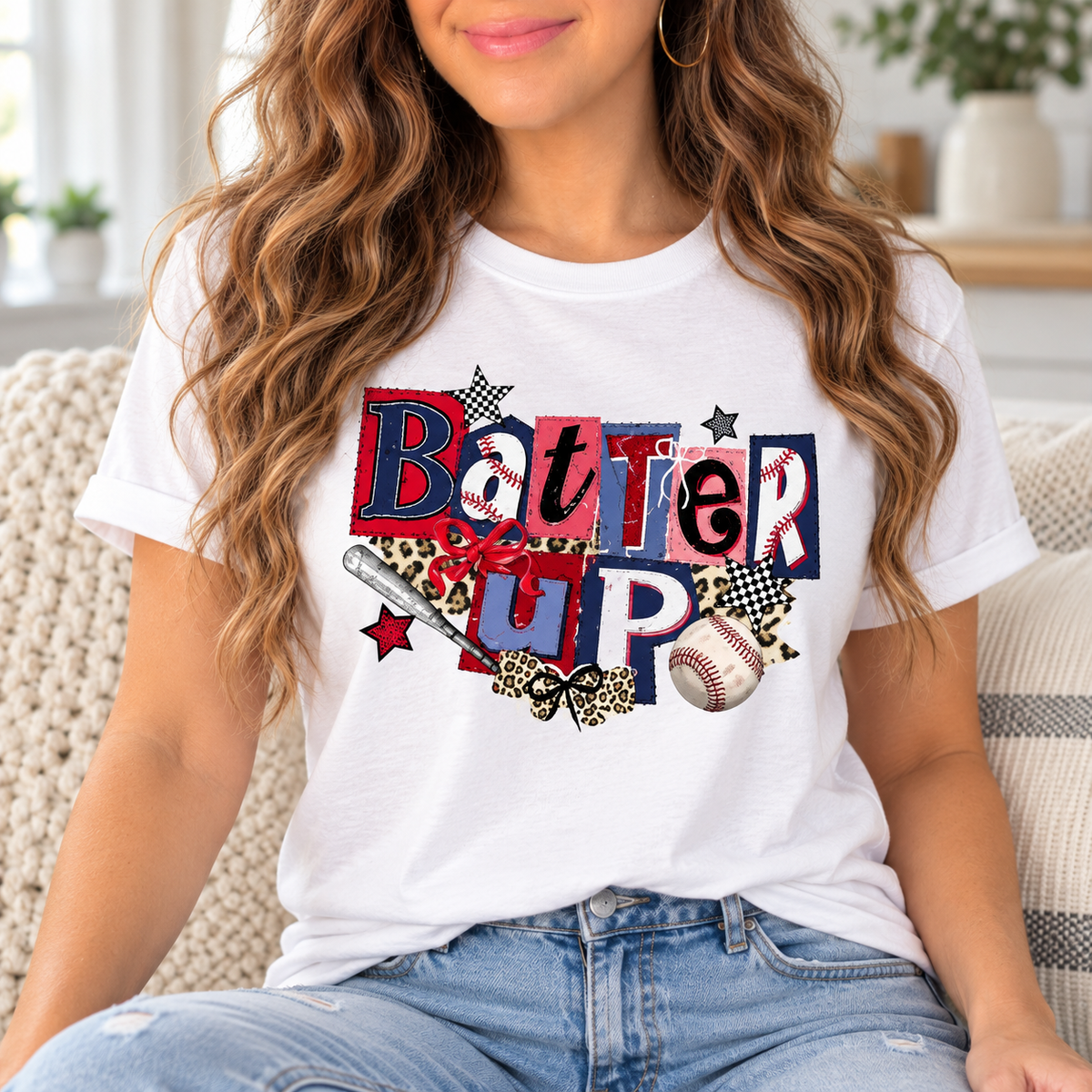 Batter Up: Patchwork boutique modeled mockup