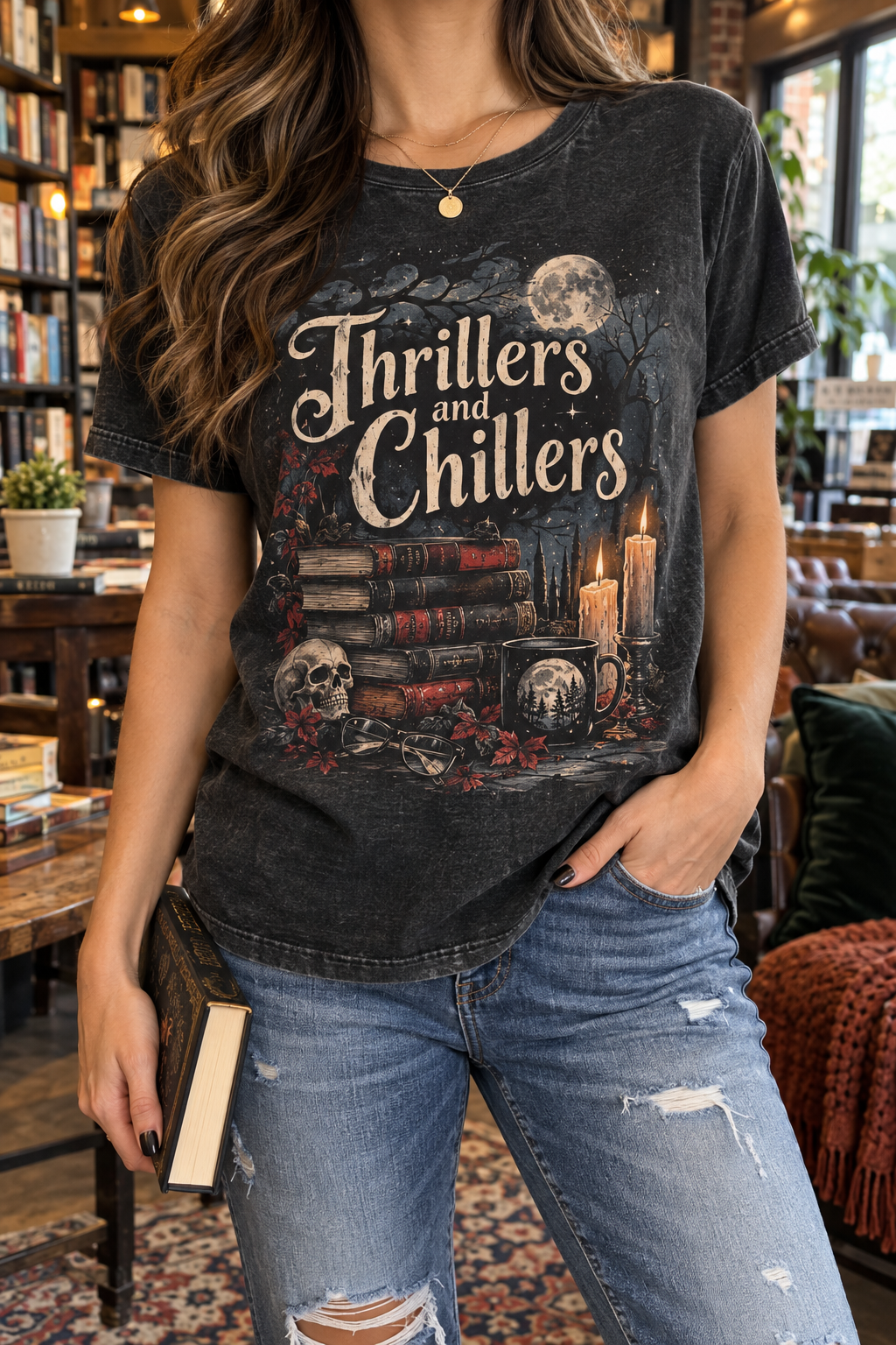 Thrillers & Chillers boutique modeled mockup