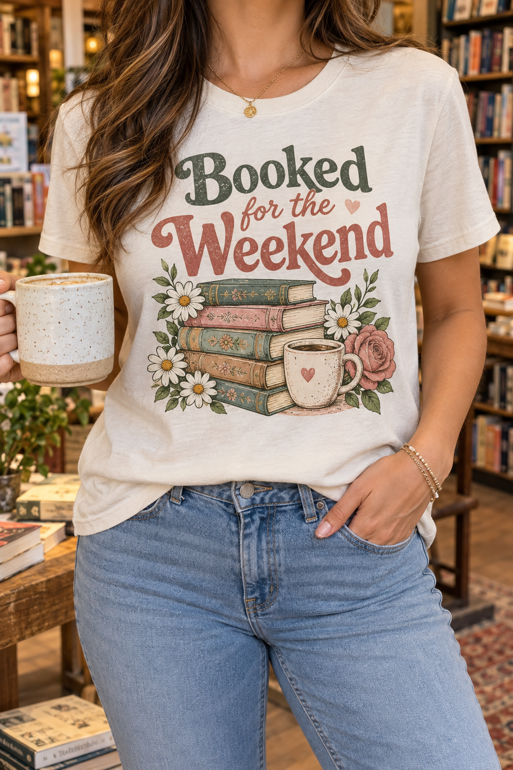 Booked for the Weekend: Daisy Stack boutique modeled mockup