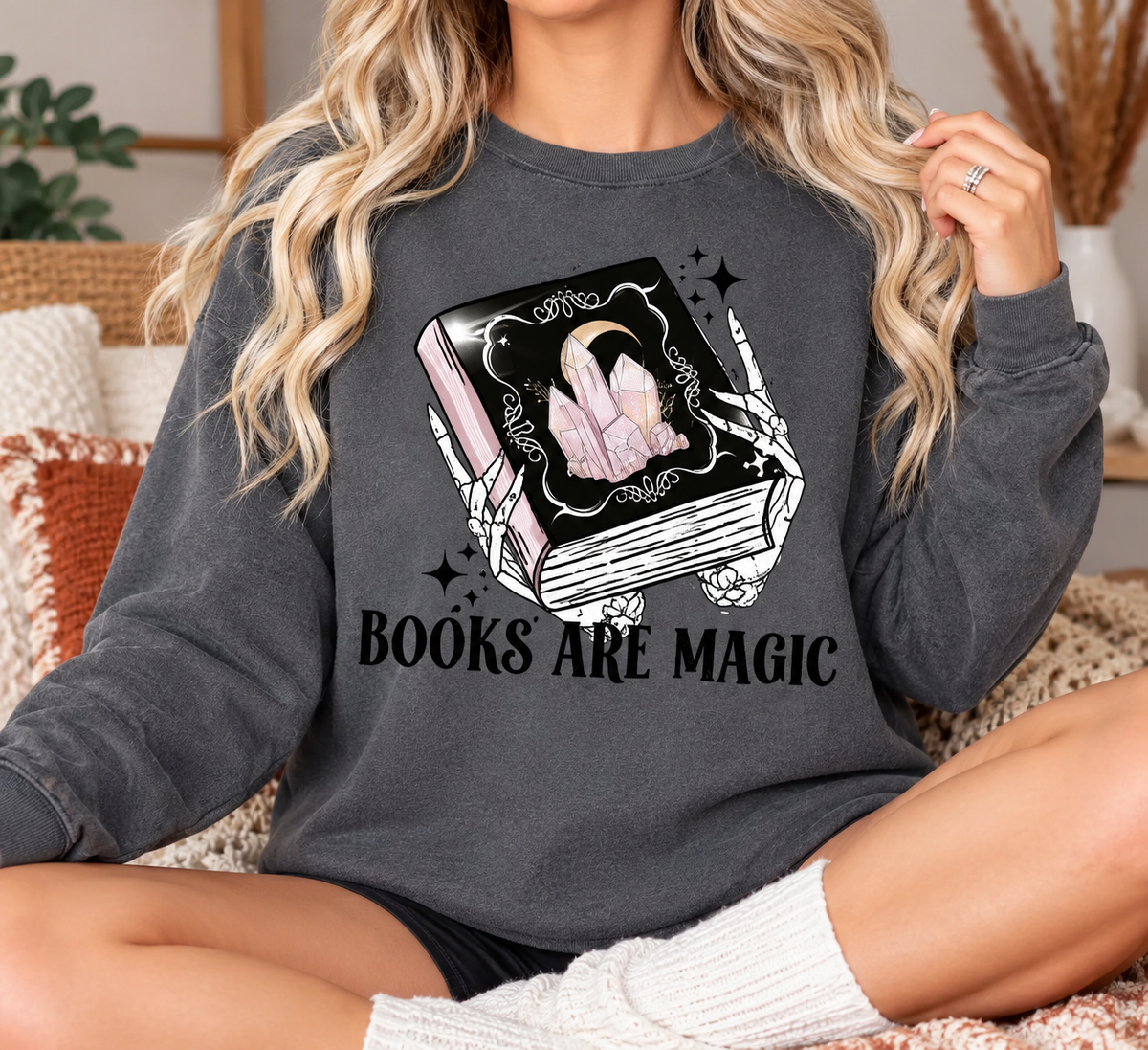 Books Are Magic boutique modeled mockup
