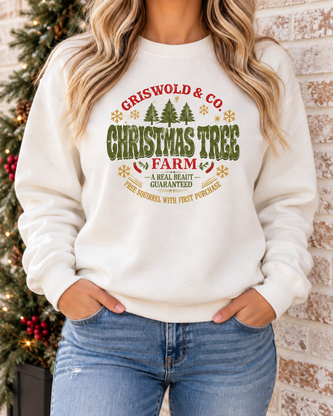 G & Co Christmas Tree Farm boutique modeled mockup