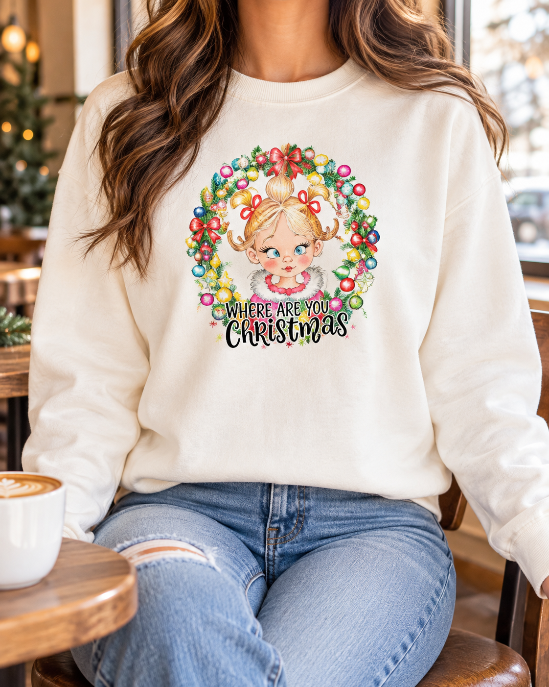 Where Are You Christmas boutique modeled mockup