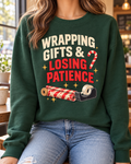Wrapping Gifts & Losing Patience boutique modeled mockup