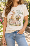 Hop into Spring boutique apparel mockup, front design