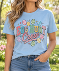 Egg Hunt Crew boutique apparel mockup, front design