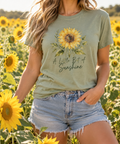 A Little Bit of Sunshine boutique apparel mockup, front design