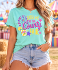 Catch Me at the County Fair boutique apparel mockup, front design