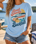 Boat Snacks & Backtalk boutique apparel mockup, front design