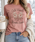 Cold Hands, Warm Heart boutique apparel mockup, front design