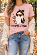 Boo with Attitude modeled shirt, cropped below the face