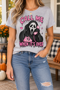 Call Me When It Is Over modeled shirt, cropped below the face