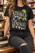 Strange and Unusual modeled shirt, cropped below the face