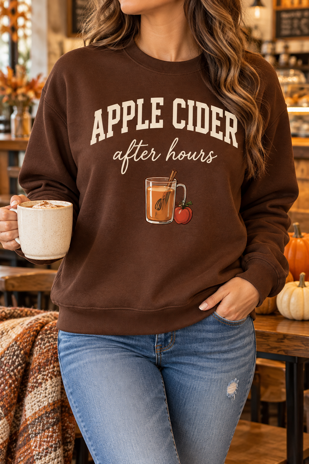 Apple Cider After Hours boutique modeled mockup