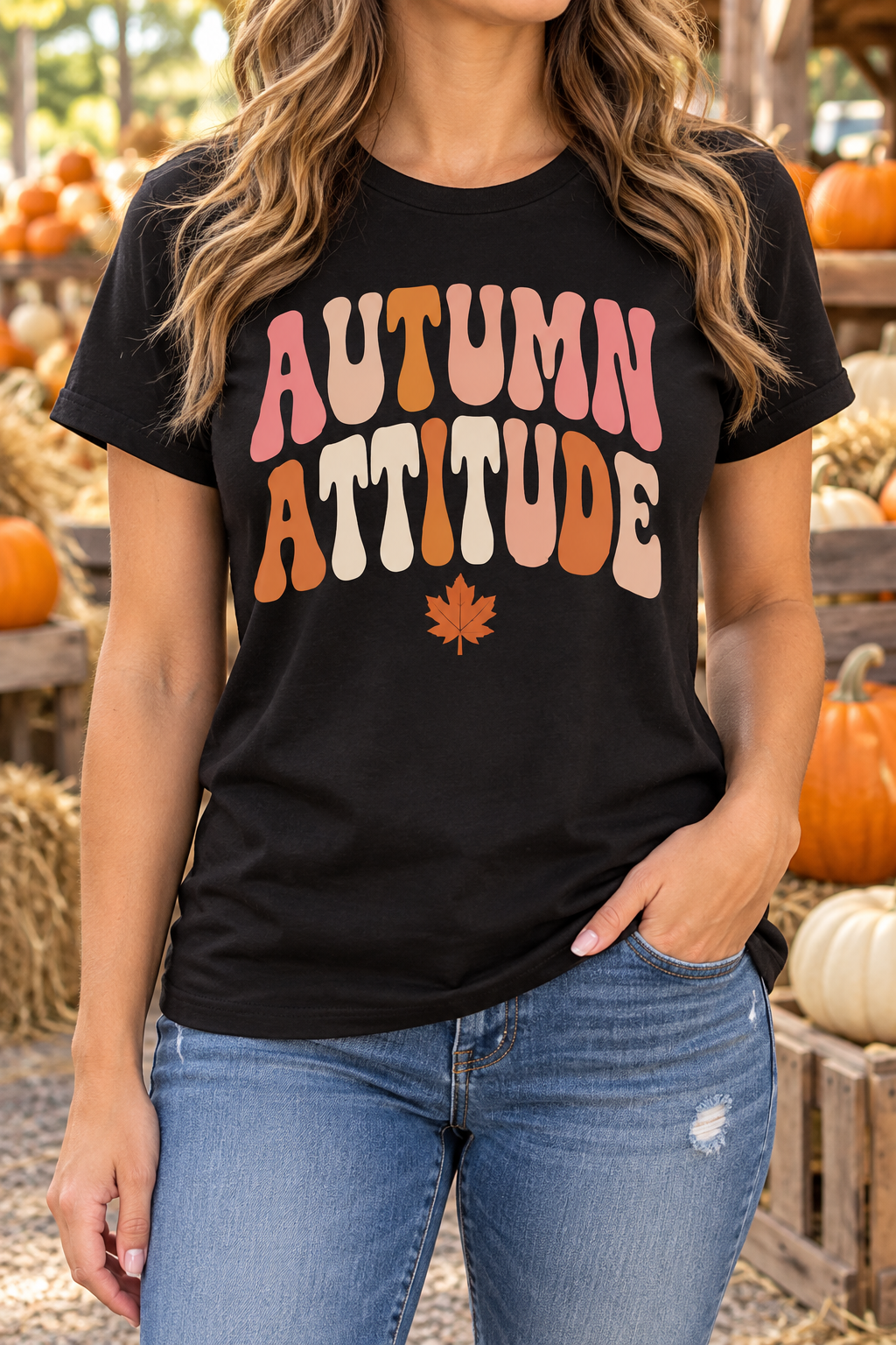 Autumn Attitude boutique modeled mockup