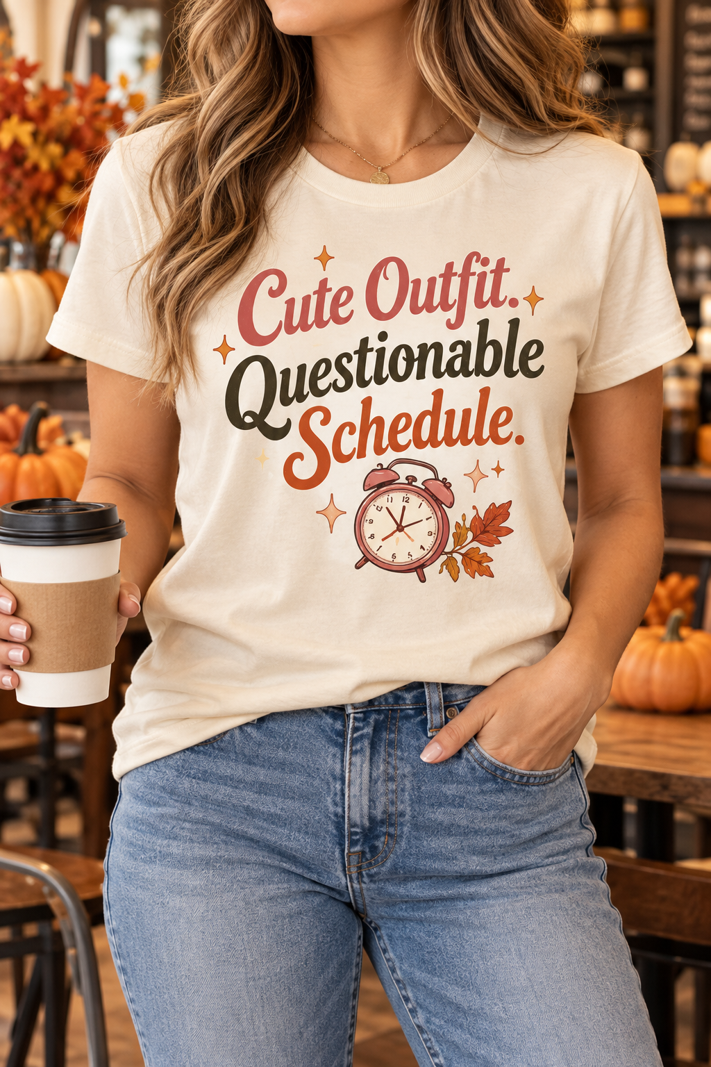 Cute Outfit, Questionable Schedule boutique modeled mockup