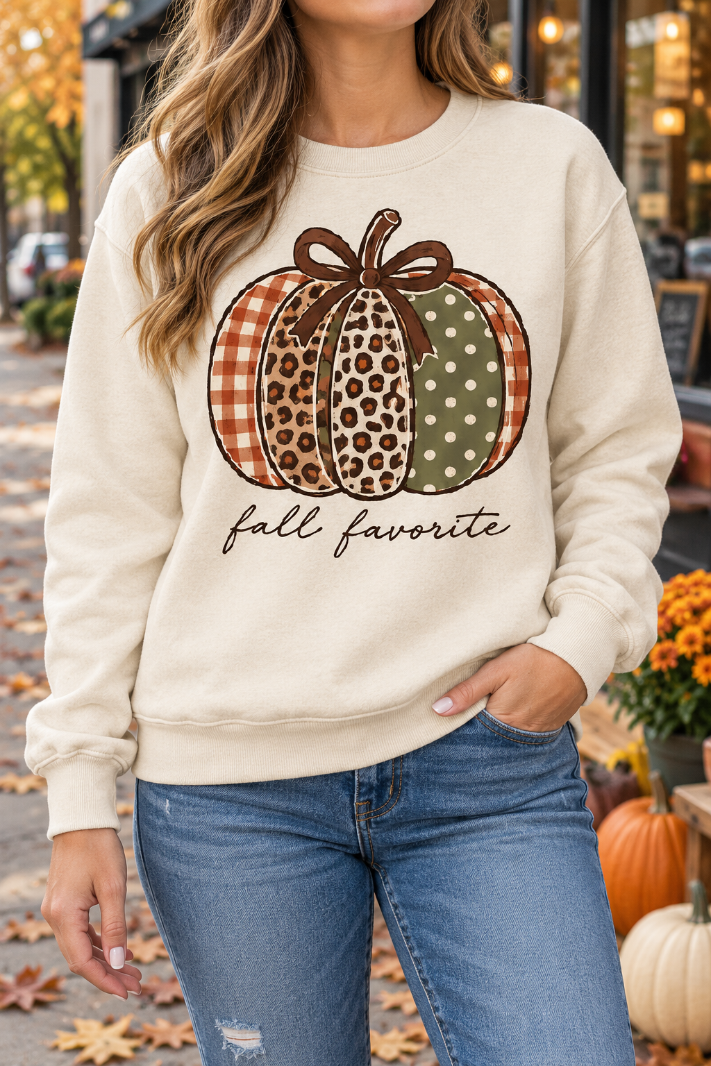 Fall Favorite boutique modeled mockup
