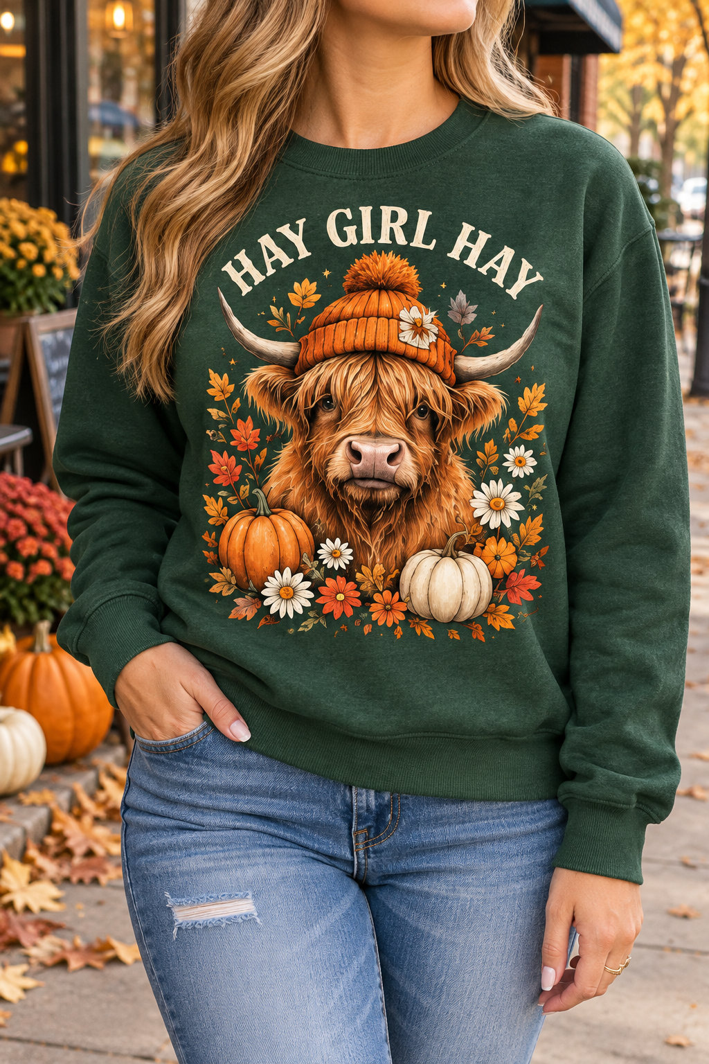 Hay Girl Hay boutique modeled mockup