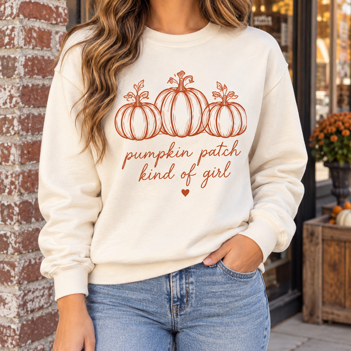 Pumpkin Patch Kind of Girl boutique modeled mockup