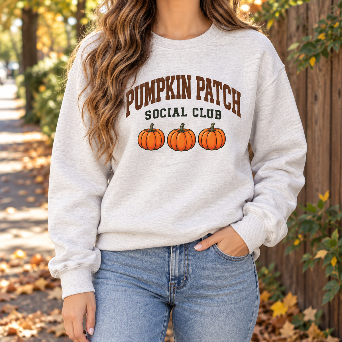 Pumpkin Patch Social Club boutique modeled mockup