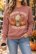 Pumpkins, Coffee, Zero Plans boutique modeled mockup
