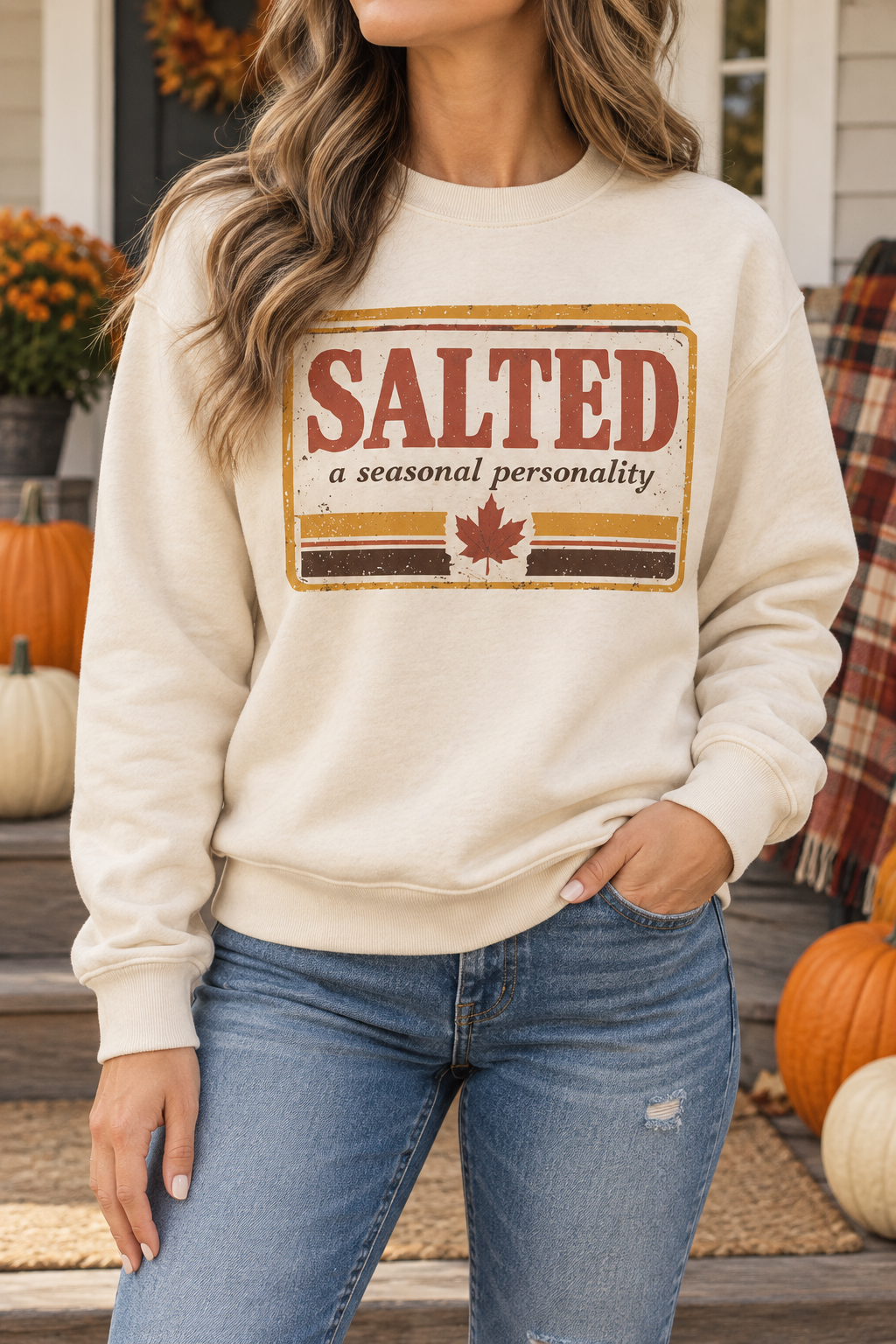 Salted: A Seasonal Personality boutique modeled mockup