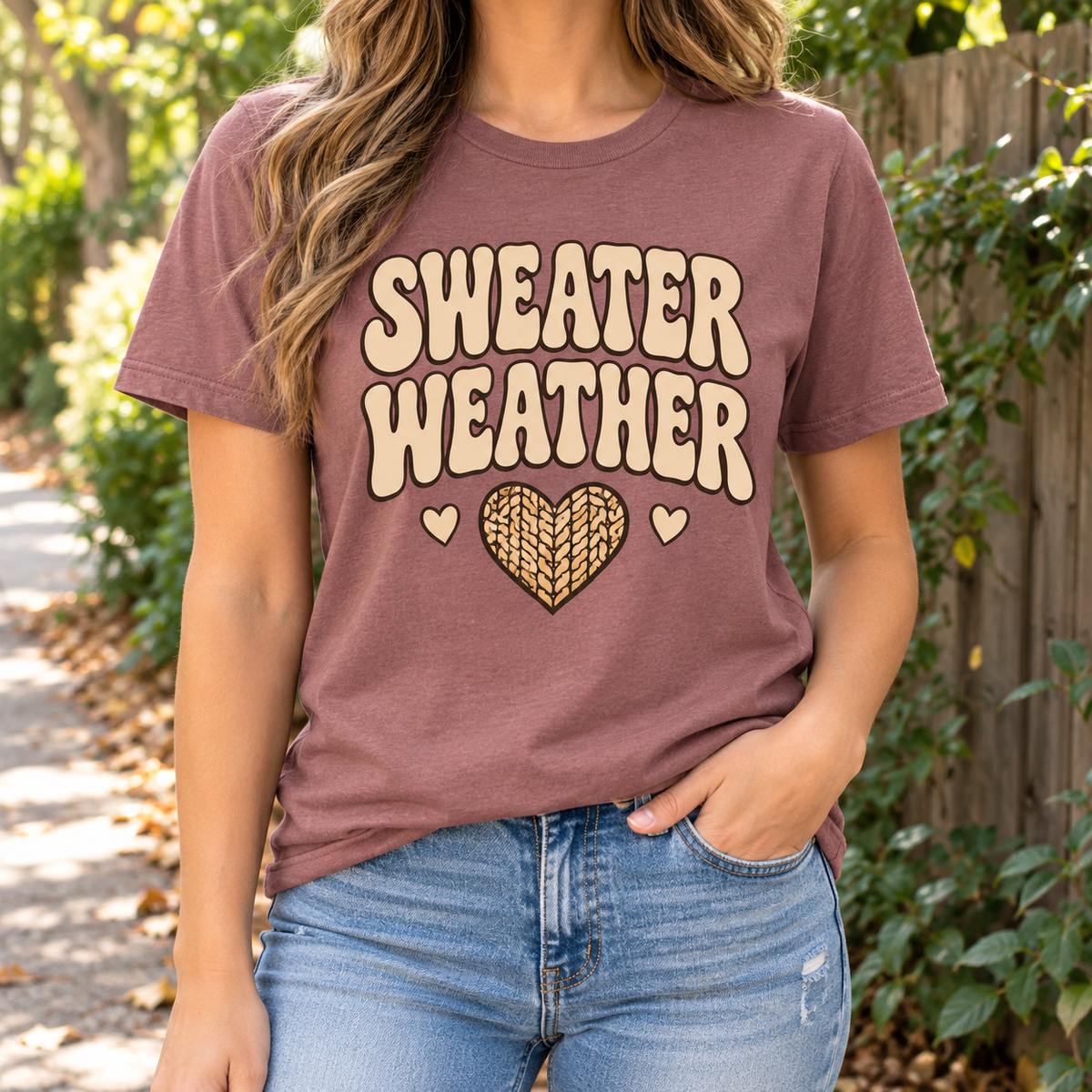 Sweater Weather boutique modeled mockup