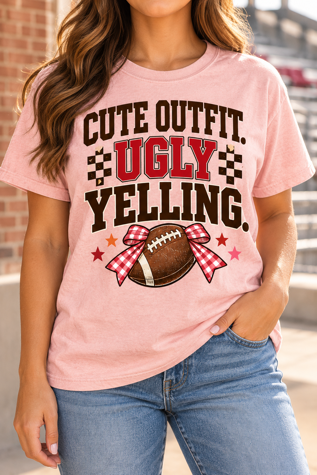 Cute Outfit. Ugly Yelling. boutique modeled mockup