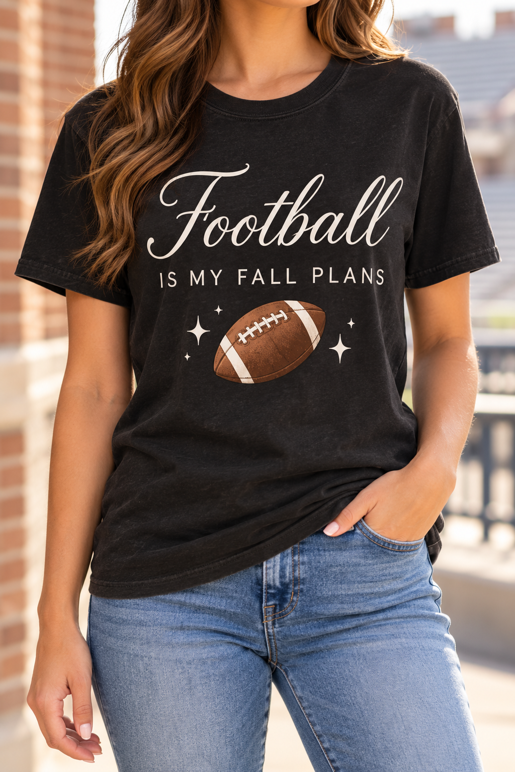Football Is My Fall Plans boutique modeled mockup