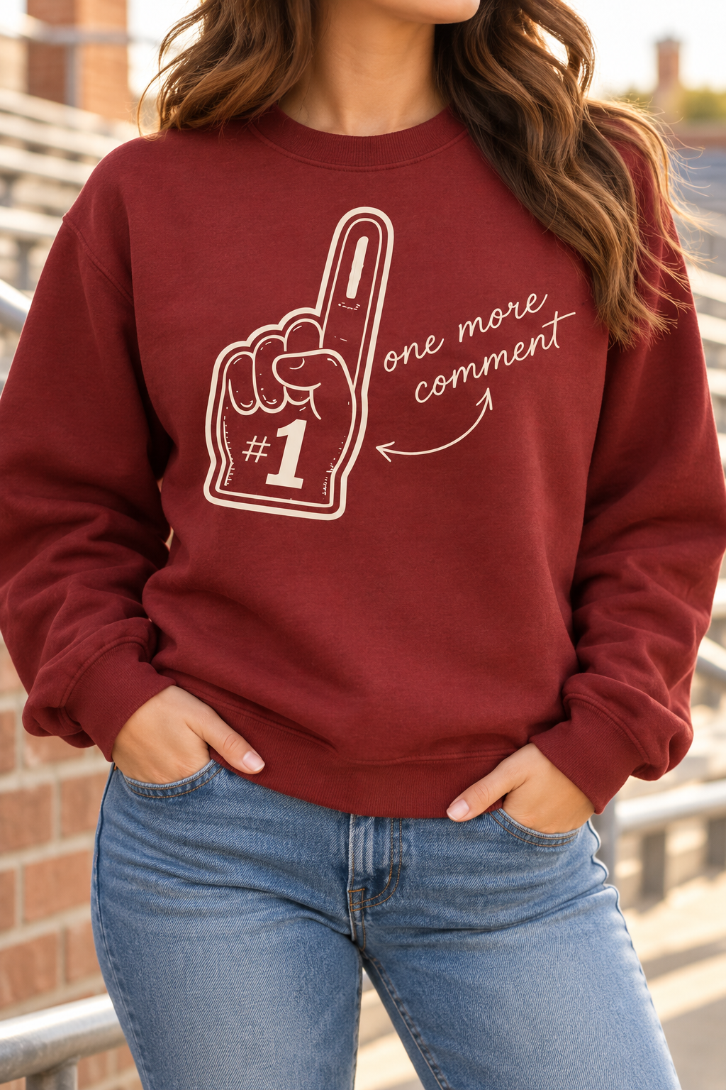 One More Comment boutique modeled mockup