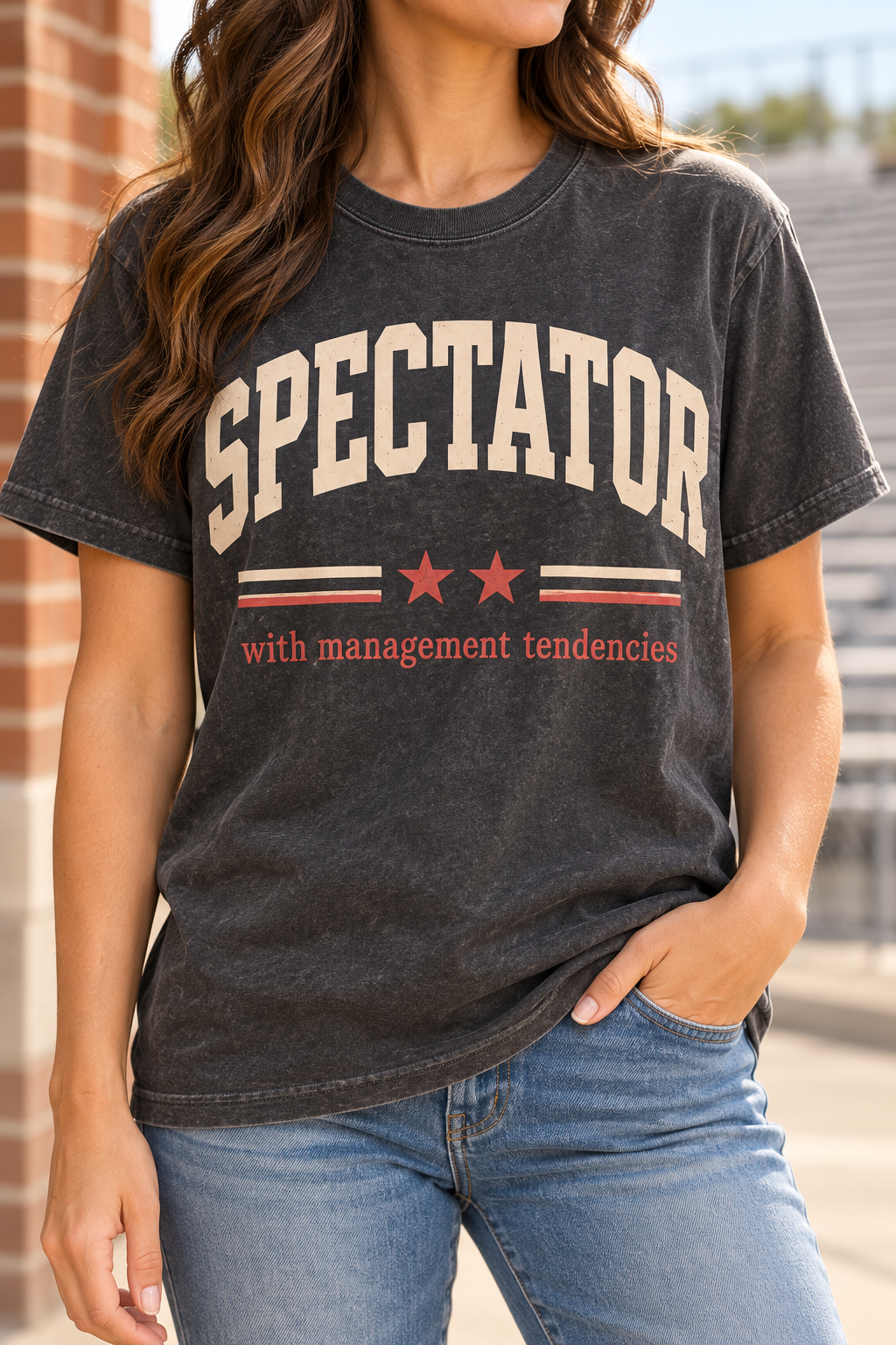Spectator with Management Tendencies boutique modeled mockup