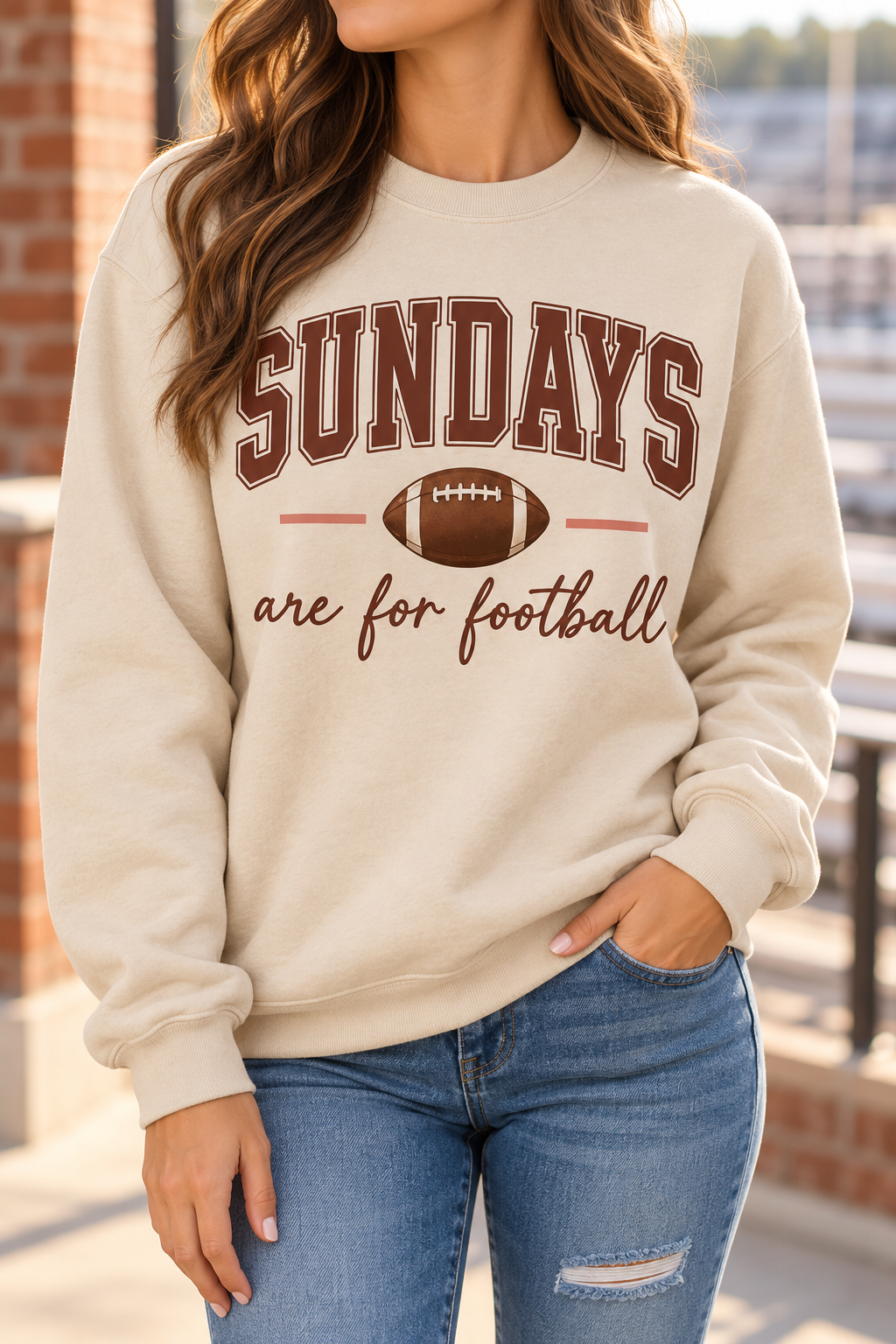 Sundays Are for Football boutique modeled mockup