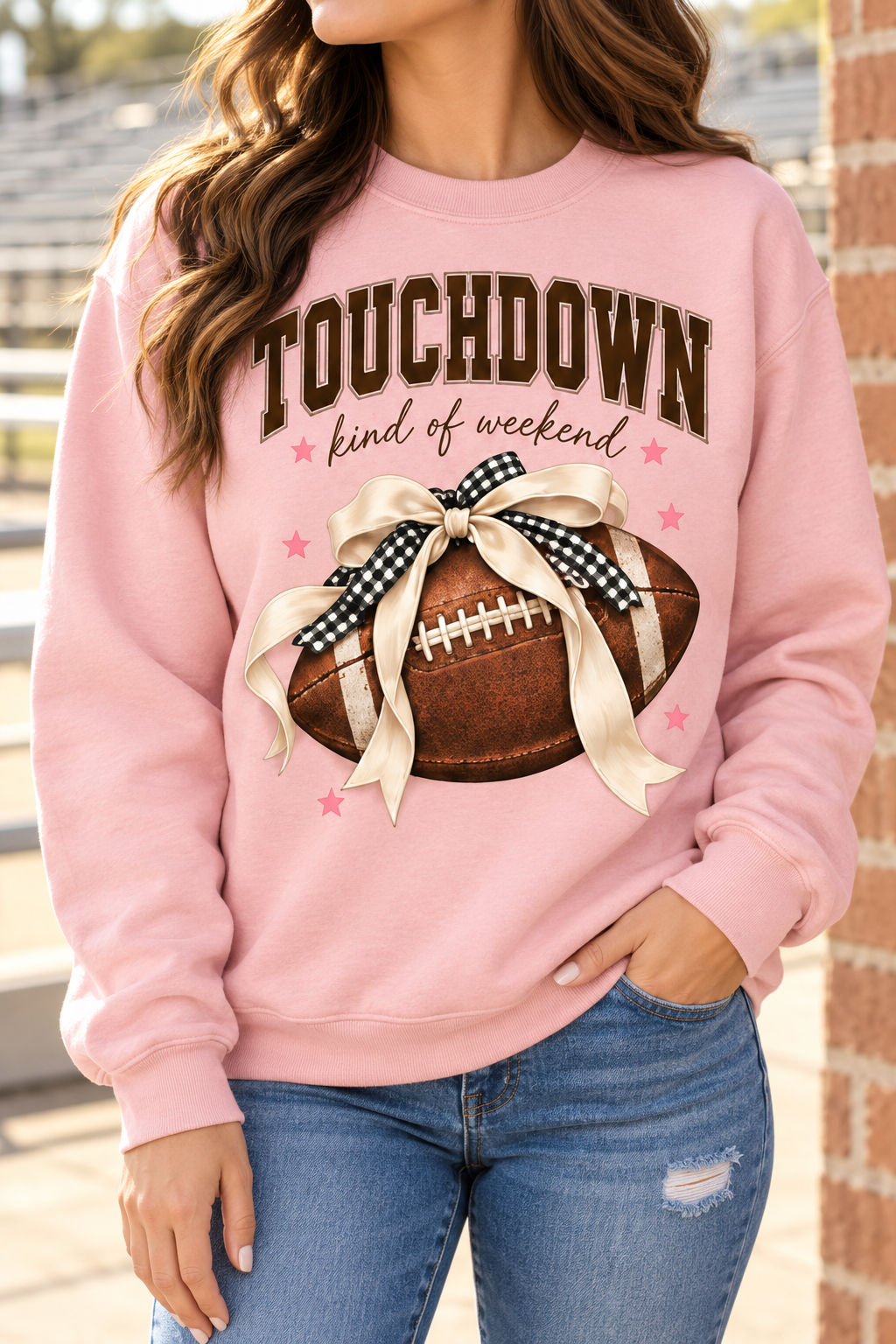 Touchdown Kind of Weekend boutique modeled mockup