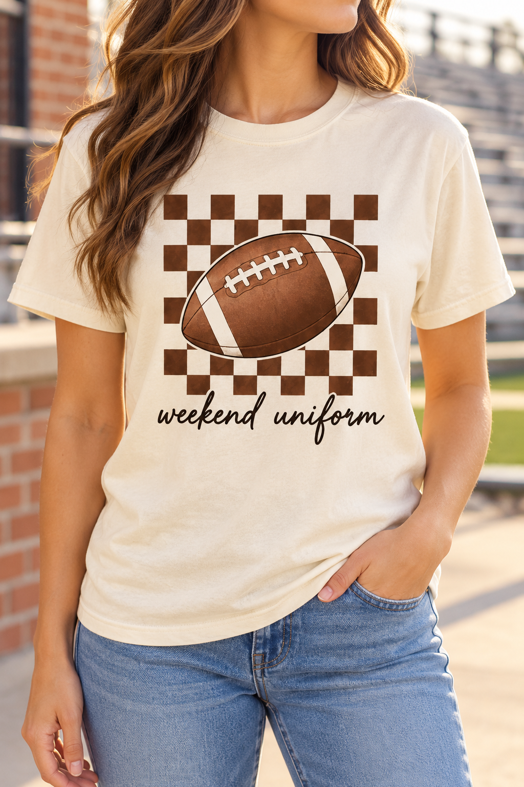 Weekend Uniform boutique modeled mockup
