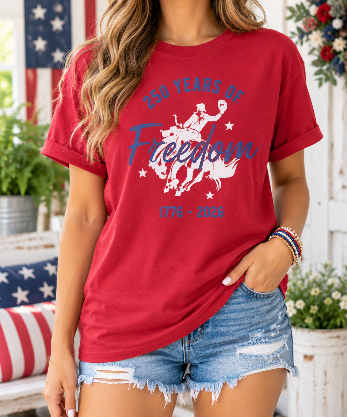 250 Years of Freedom: Liberty boutique modeled mockup
