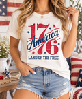 1776 America: Land of the Free boutique modeled mockup