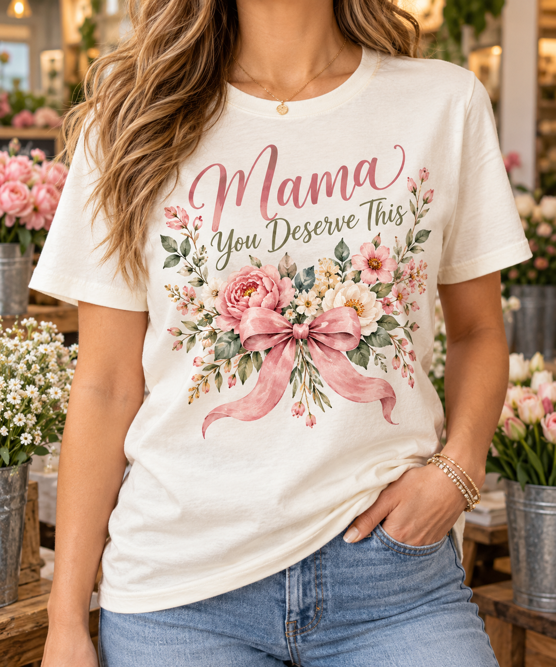 Mama, You Deserve This boutique modeled mockup