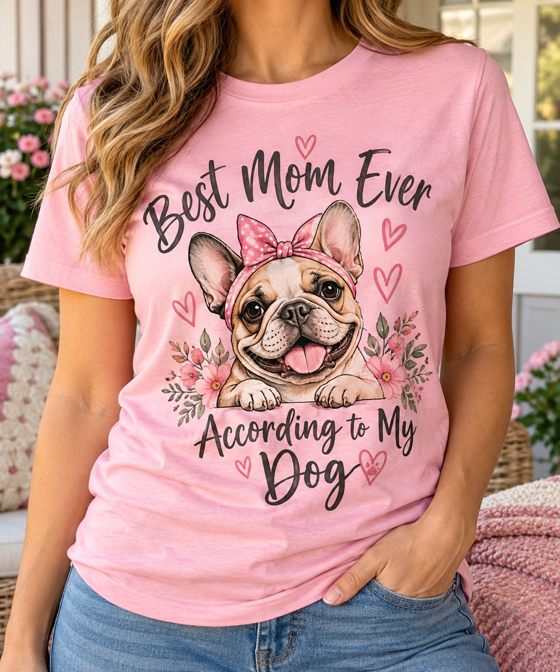 Best Mom Ever, According to My Dog boutique modeled mockup