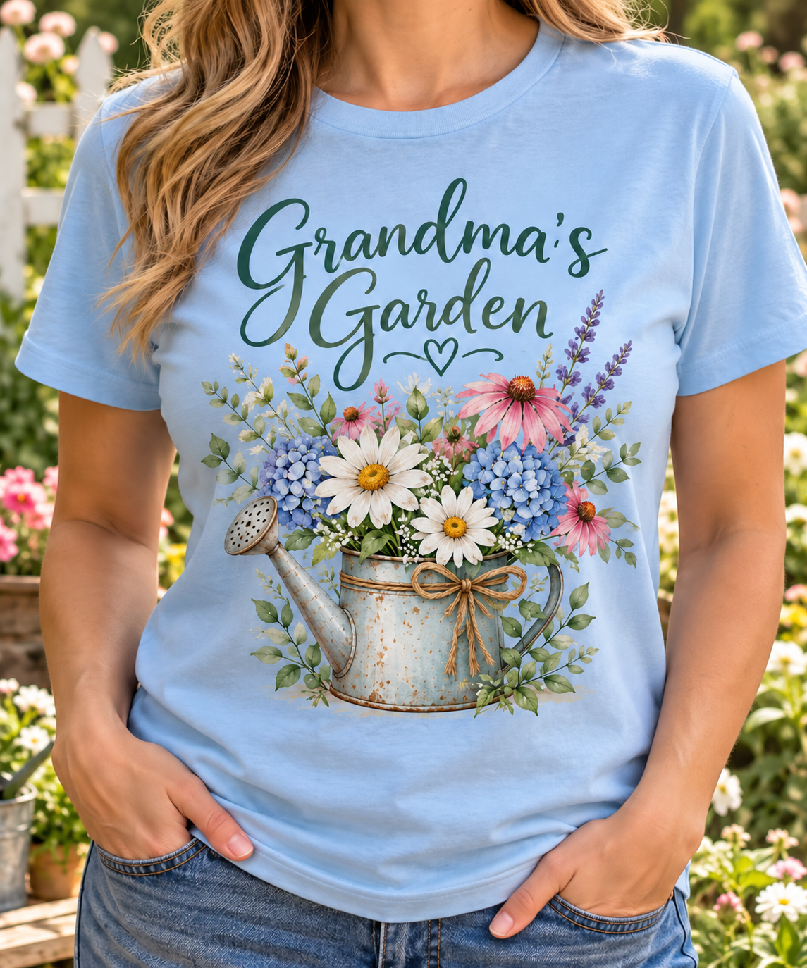 Grandma’s Garden boutique modeled mockup