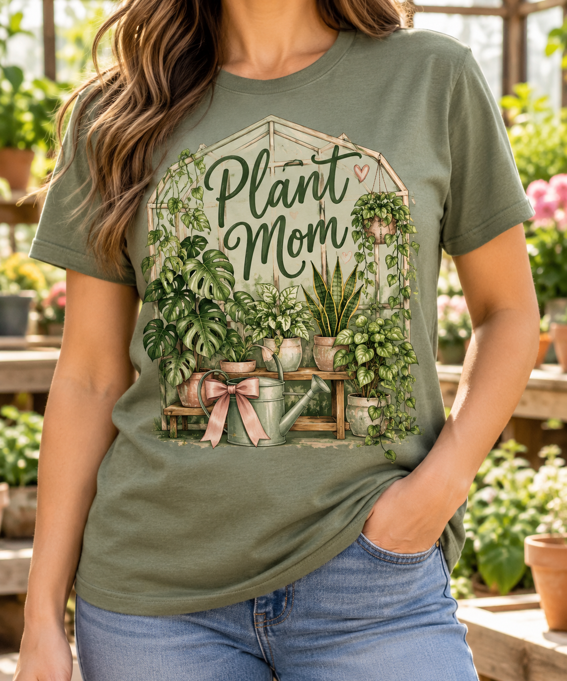 Plant Mom boutique modeled mockup