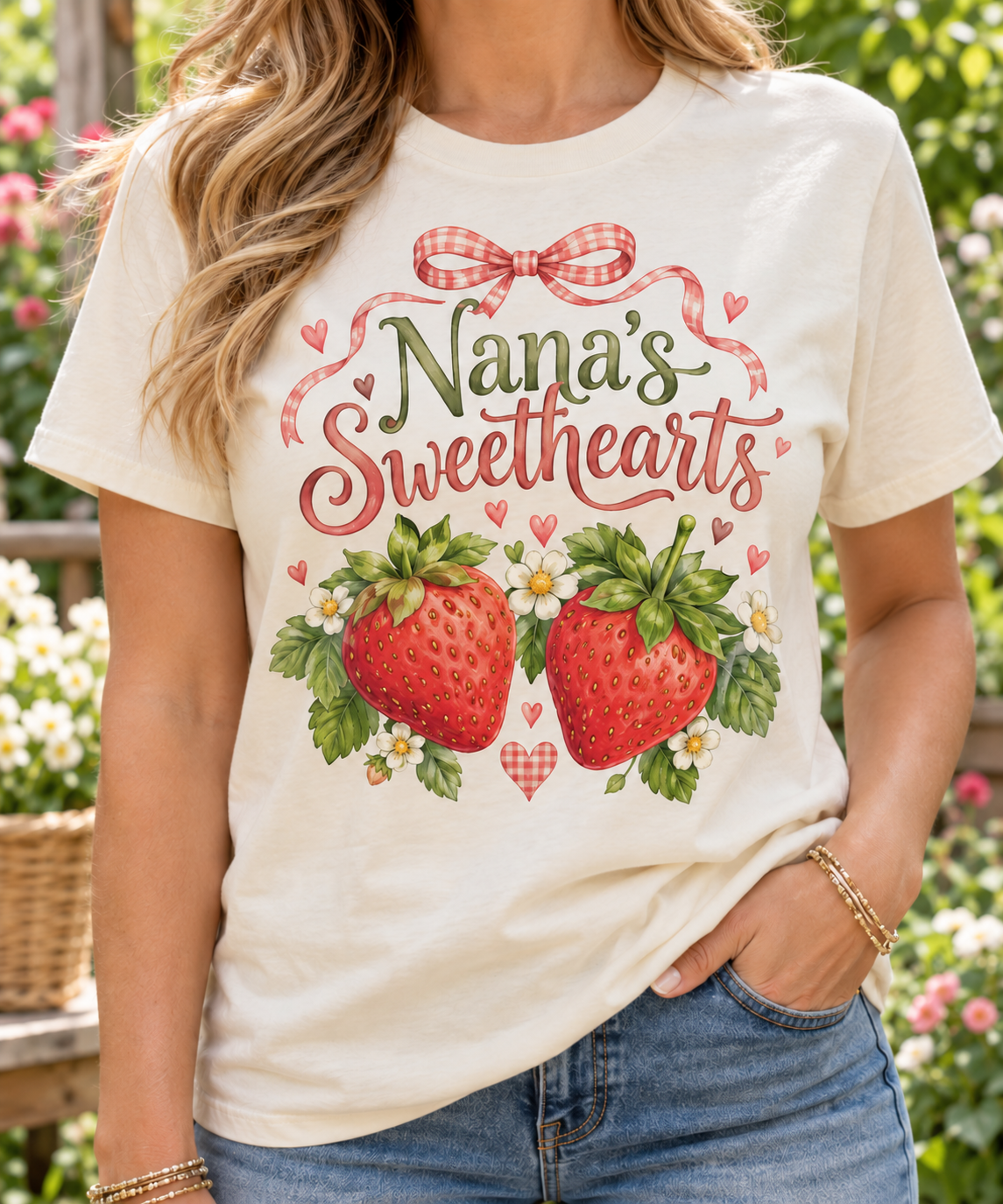 Nana’s Sweethearts boutique modeled mockup