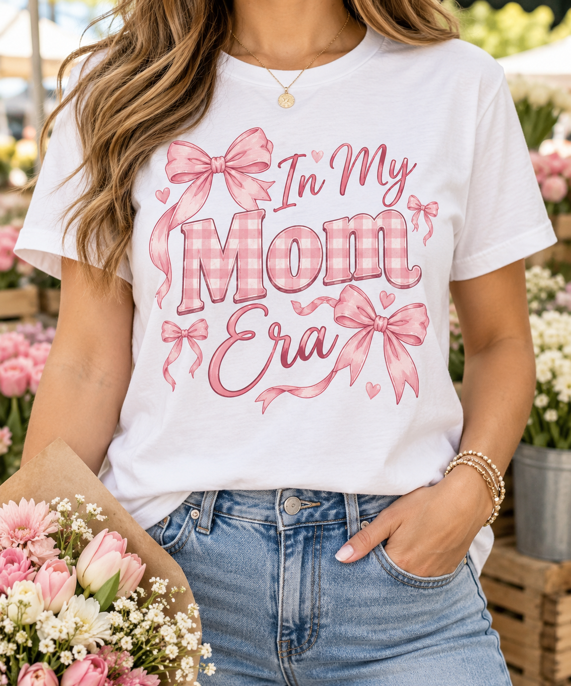 In My Mom Era boutique modeled mockup