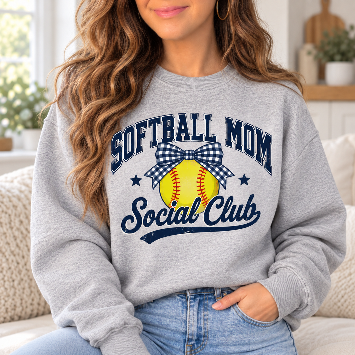 Softball Mom Social Club boutique modeled mockup