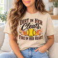 Dirt in Her Cleats, Fire in Her Heart boutique modeled mockup
