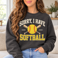 Sorry, I Have Softball boutique modeled mockup