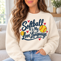 Softball Is My Love Language boutique modeled mockup