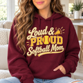 Loud & Proud Softball Mom boutique modeled mockup