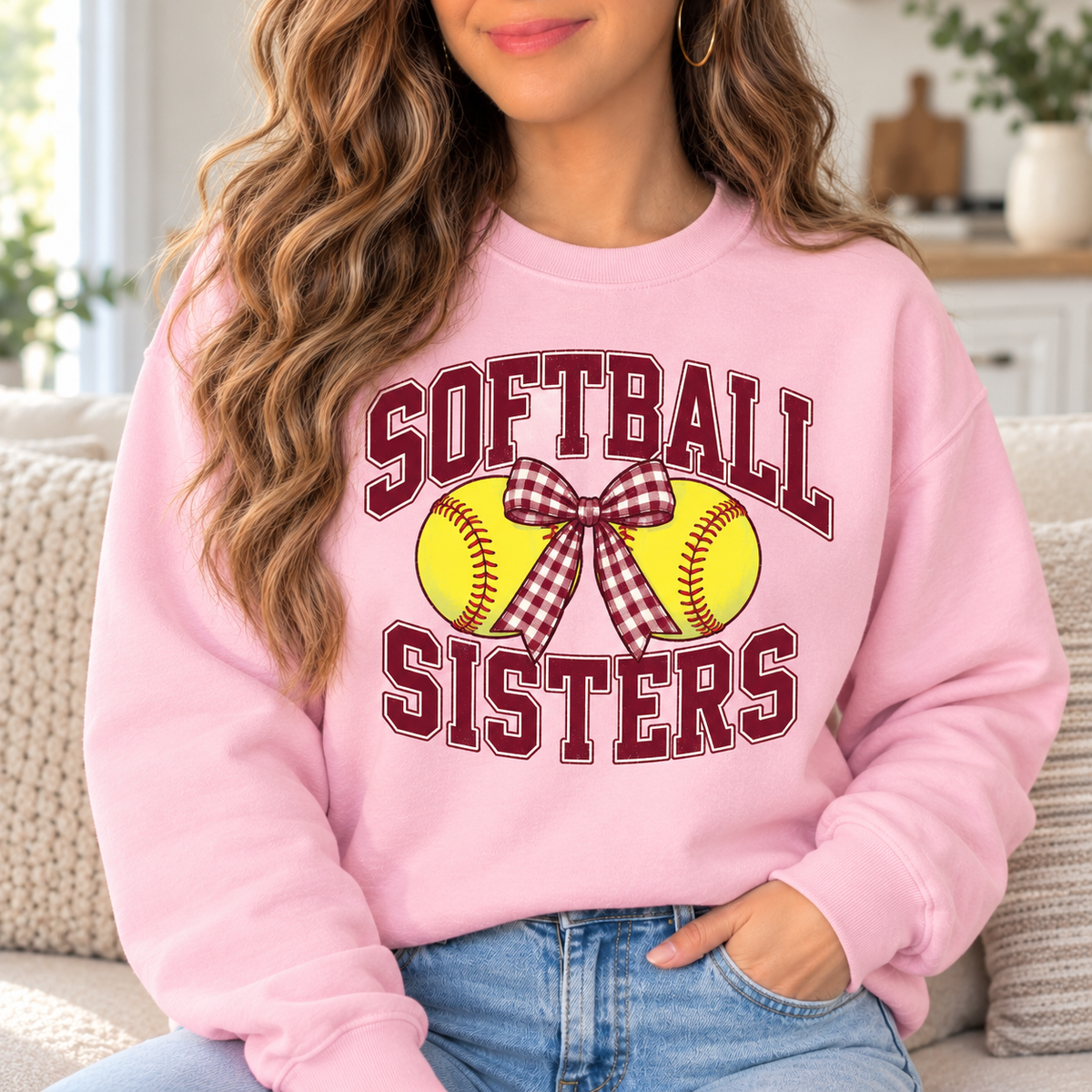 Softball Sisters boutique modeled mockup