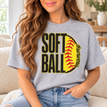 Softball: Split Ball Letters boutique modeled mockup